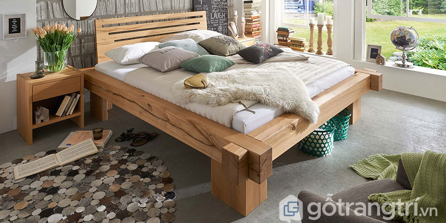 GIƯỜNG GỖ MDF 1M8 ĐẸP GIƯỜNG GỖ MDF 1M8 HÀ NỘI