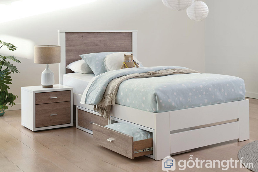 giường gỗ ép 1m2 giá rẻ