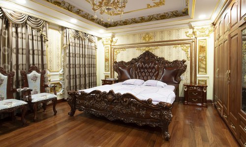 giường hoàng gia gỗ đỏ