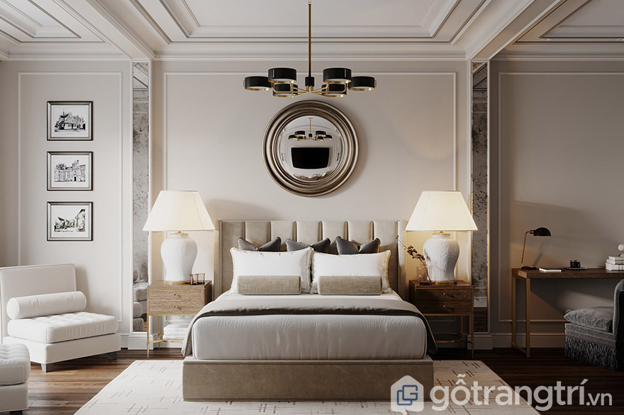 giường tân cổ điển 1m6