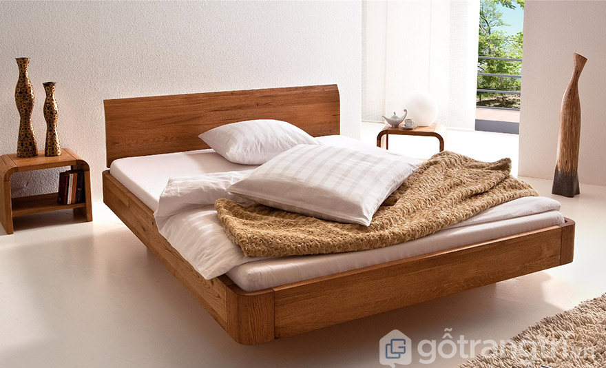 Mua giường ngủ giá rẻ ở HN gỗ sồi
