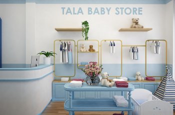 thiết kế shop thời trang trẻ em