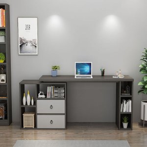 BÀN LÀM VIỆC LIỀN TỦ BẰNG GỖ CÔNG NGHIỆP GHS-4969 &MDASH; GỖ TRANG TRÍ