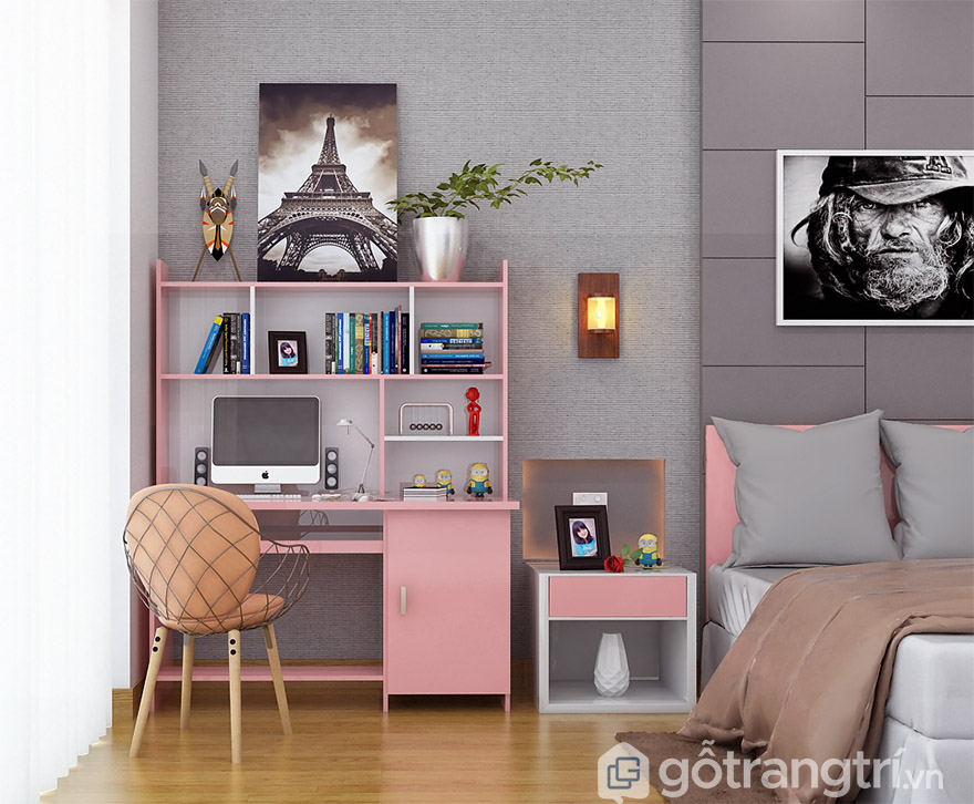 bàn học liền giá sách giá rẻ
