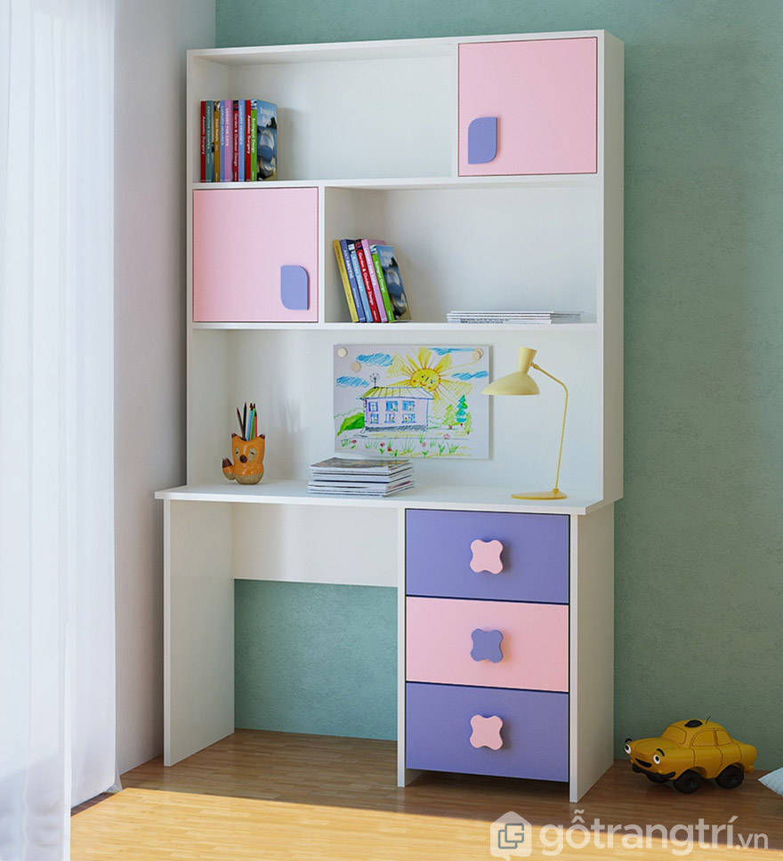 bàn học liền giá sách giá rẻ