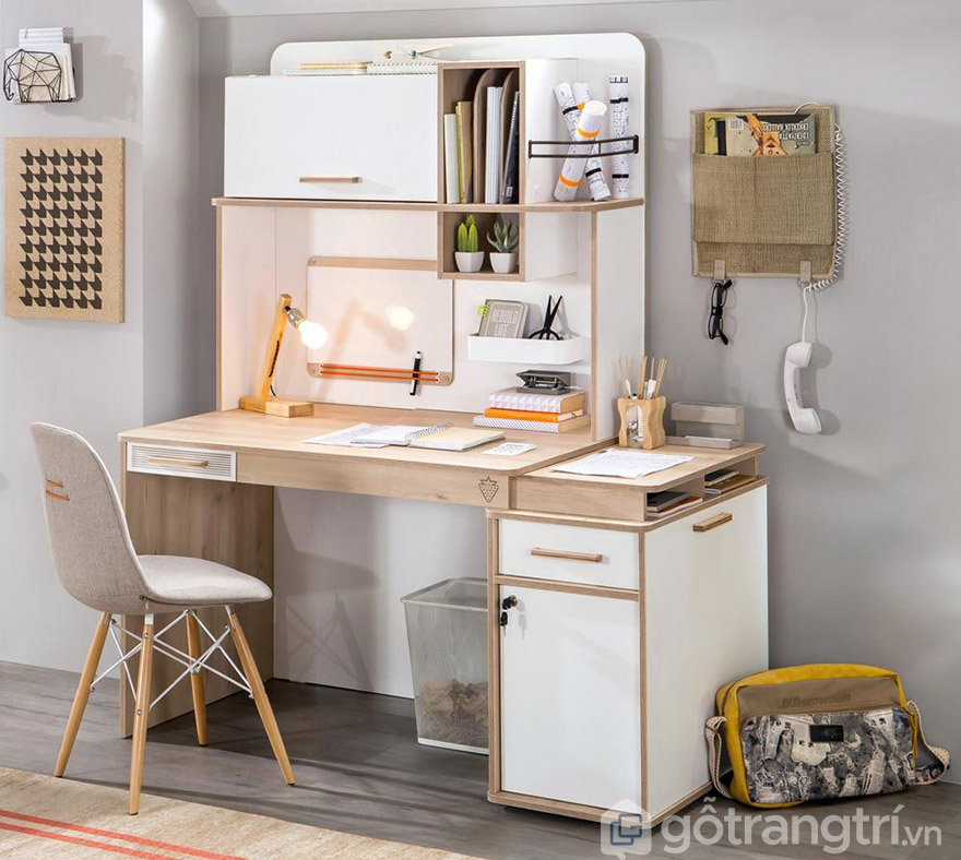 bàn học liền giá sách giá rẻ