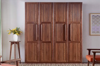 Mẫu tủ quần áo gỗ tự nhiên 4 cánh