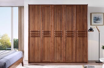 mẫu tủ quần áo gỗ tự nhiên 5 cánh