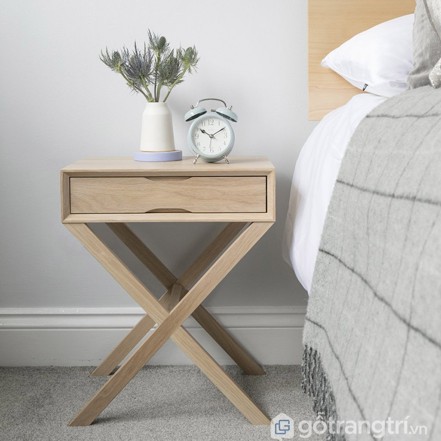 tab đầu giường gỗ sồi