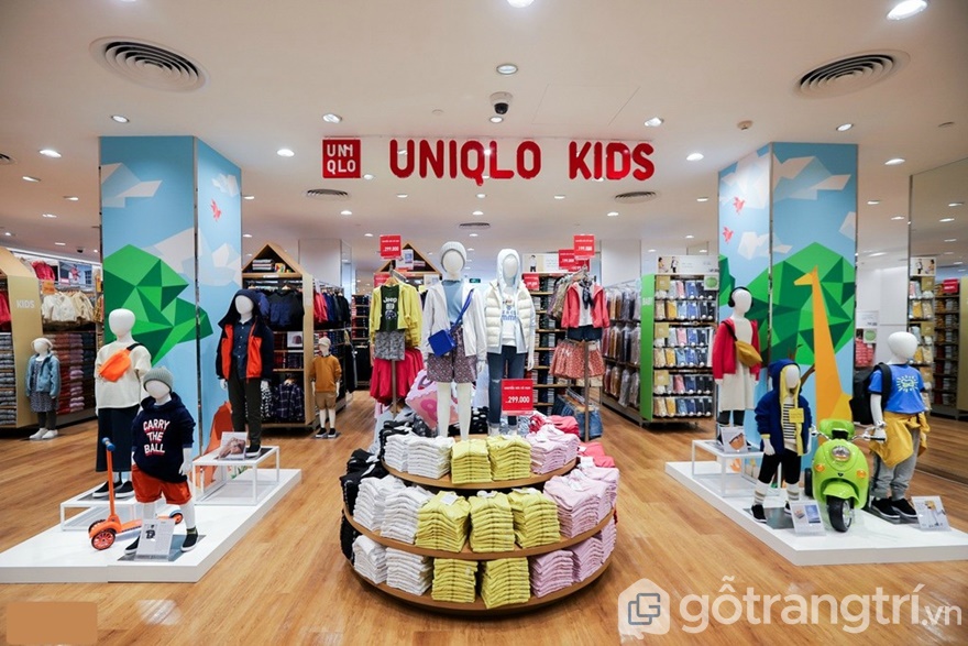 Mẫu thiết kế shop thời trang cho bé Uniqlo