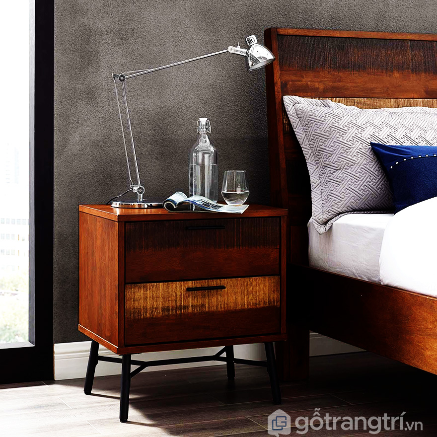 Tủ đầu giường gỗ hương