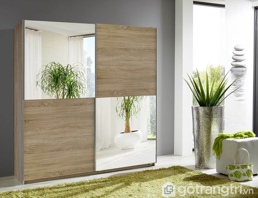 tủ quần áo gỗ xoan đào cửa lùa