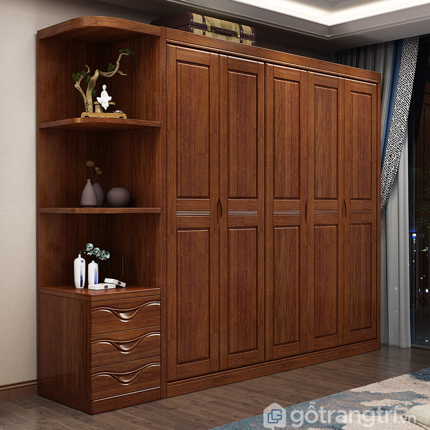 CÁC MẪU TỦ QUẦN ÁO GỖ XOAN ĐÀO 5 BUỒNG CỰC XỊN — GỖ TRANG TRÍ TỦ QUẦN ÁO GỖ XOAN ĐÀO 5 BUỒNG ĐẸP