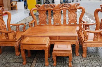 bàn ghế ăn gỗ gõ đỏ