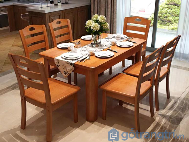bàn ghế ăn gỗ sồi Nga