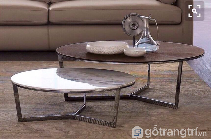 Bàn sofa mặt đá sang trọng