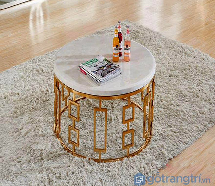 Bàn sofa mặt đá sang trọng