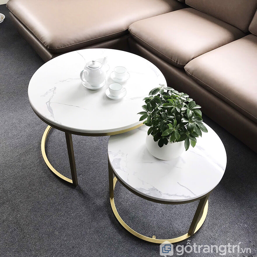 Bàn sofa mặt đá sang trọng