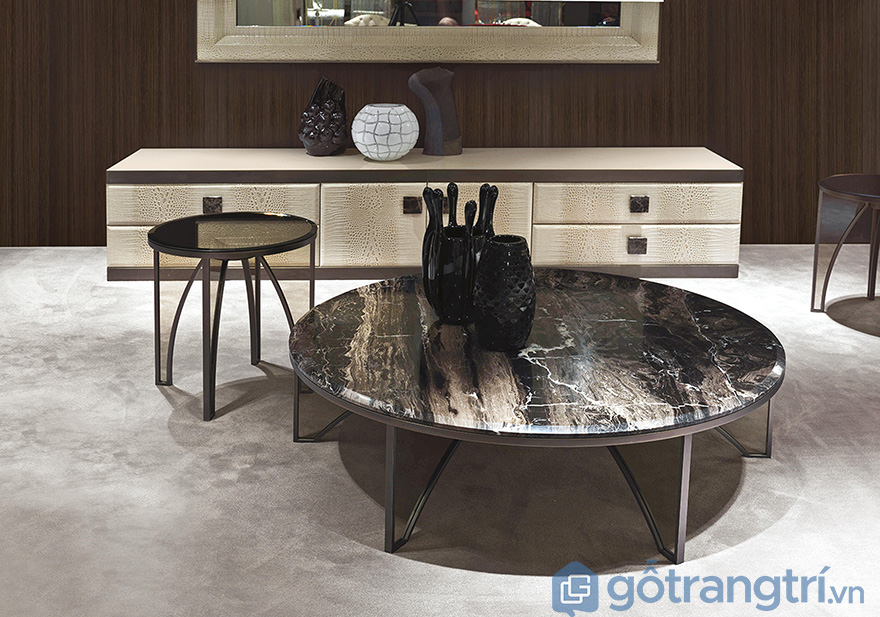 Bàn sofa mặt đá sang trọng