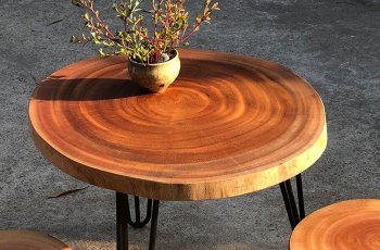 Bàn trà gỗ nguyên khối đẹp