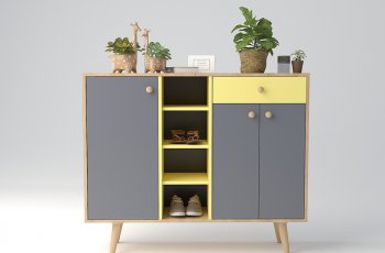 Mẫu tủ giày dép hiện đại có cánh lật