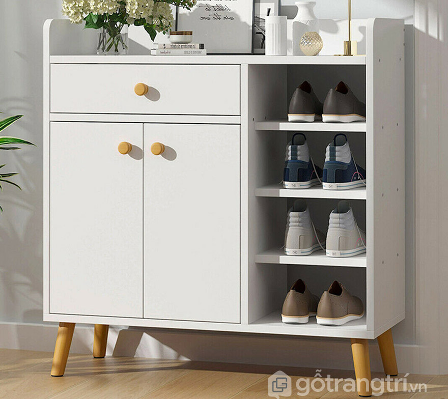 tủ giày gỗ 2 cánh
