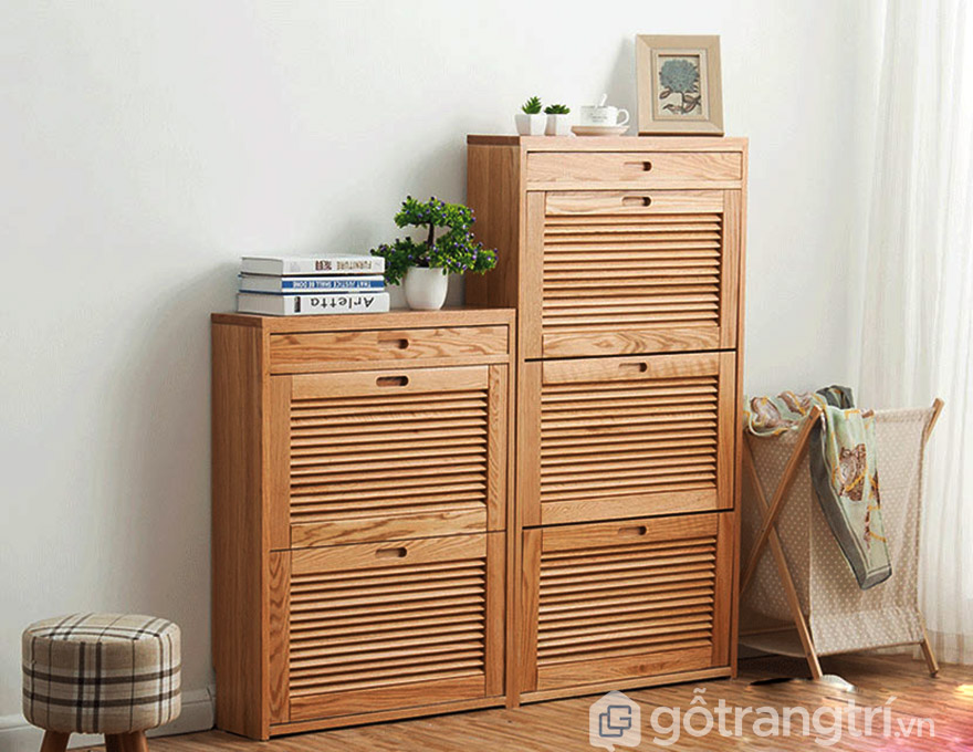 tủ giày gỗ xoan đào