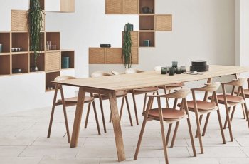 bộ bàn ăn 8 ghế gỗ sồi nga