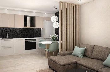 giá vách ngăn phòng khách và bếp