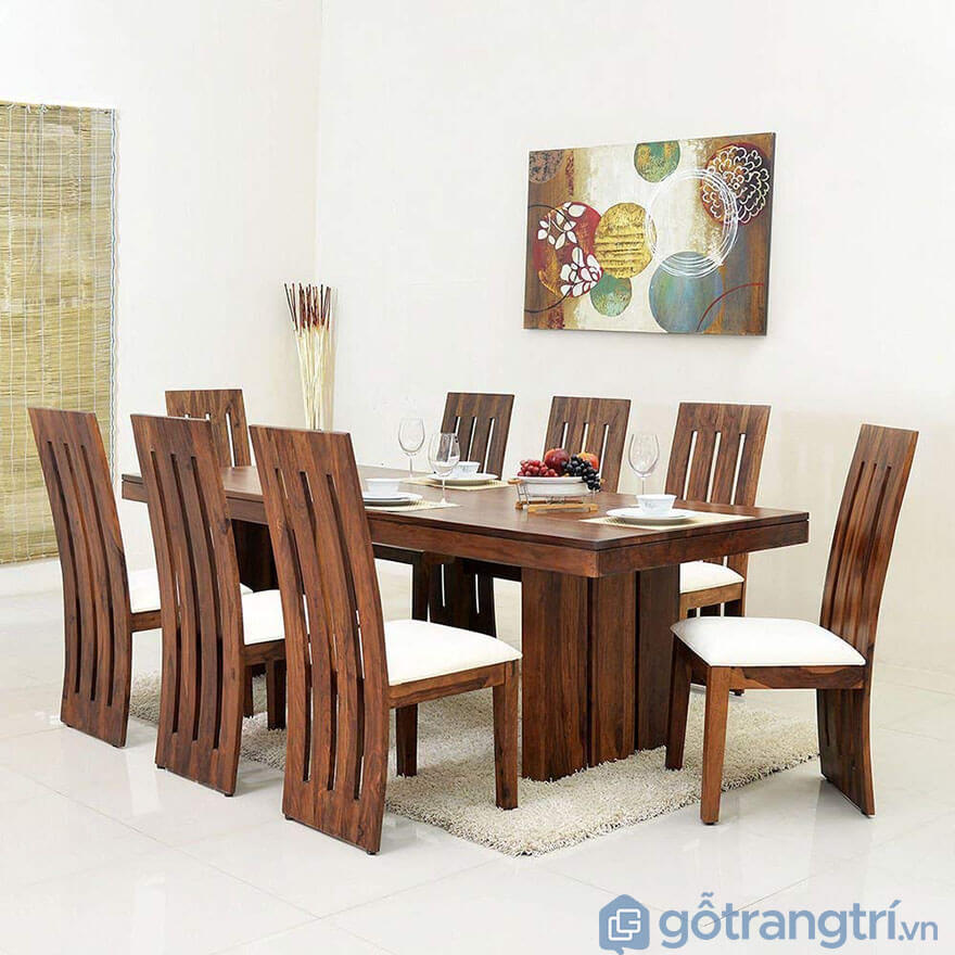 Kích thước bàn ăn 8 ghế tiêu chuẩn