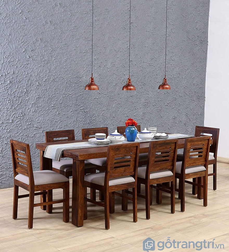 Kích thước bàn ăn 8 ghế tiêu chuẩn