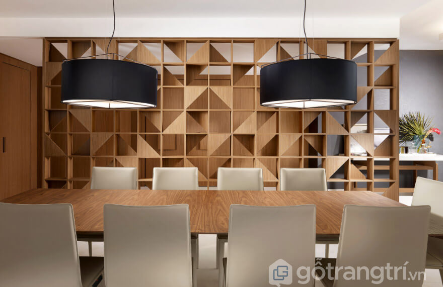 vách ngăn nhựa giả gỗ