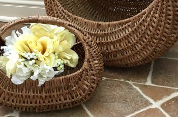 giỏ hoa giả trang trí