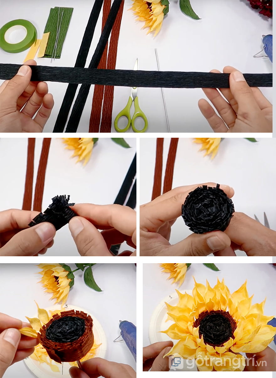 Hướng dẫn cách làm hoa giả handmade siêu xinh  gỗ trang trí