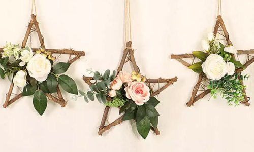 Hoa giả trang trí treo tường