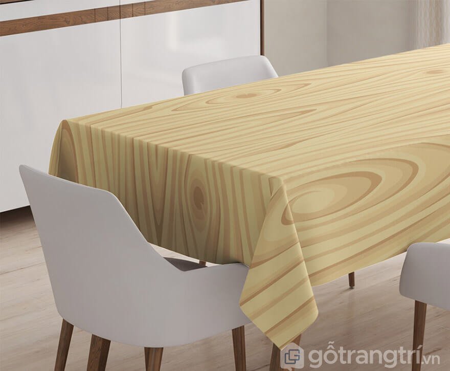 khăn trải bàn giả vân gỗ