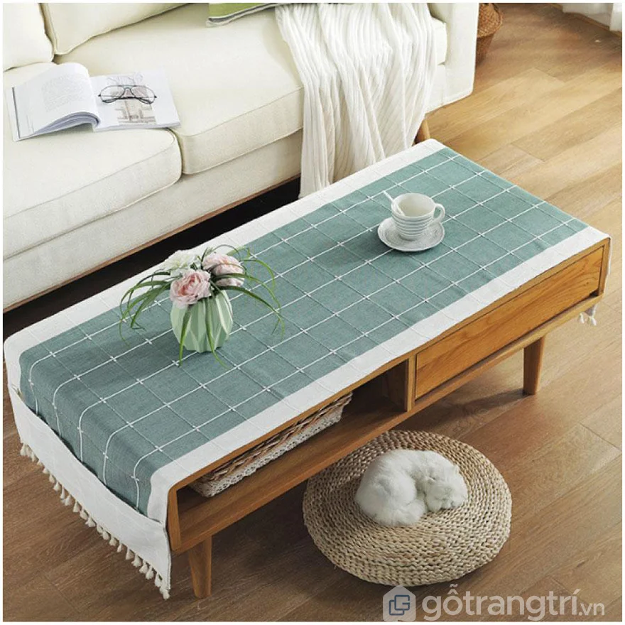 Khăn trải bàn gỗ phòng khách