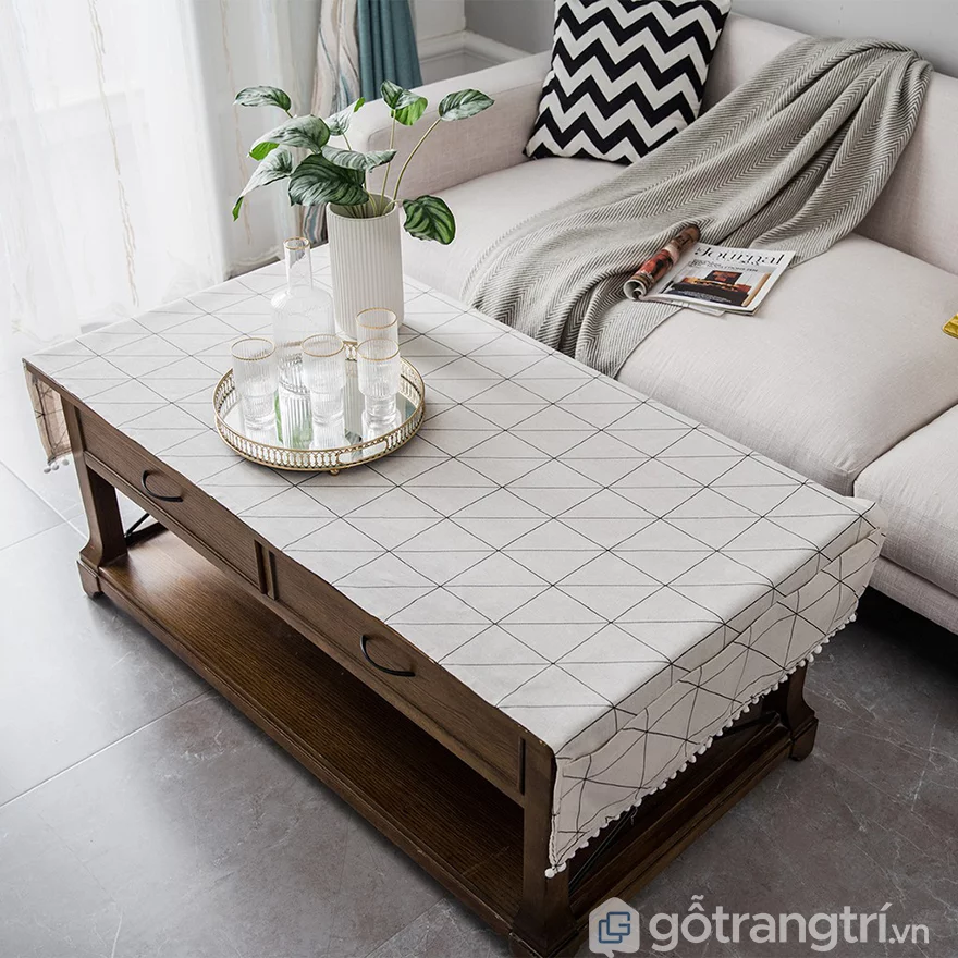 Khăn trải bàn gỗ phòng khách