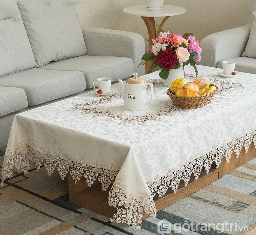 Khăn trải bàn gỗ phòng khách