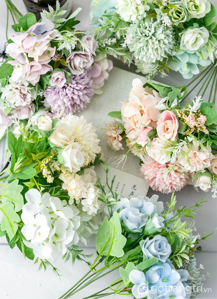 Bó hoa lụa đẹp dùng để trang trí GHS-6705 | Gỗ Trang Trí