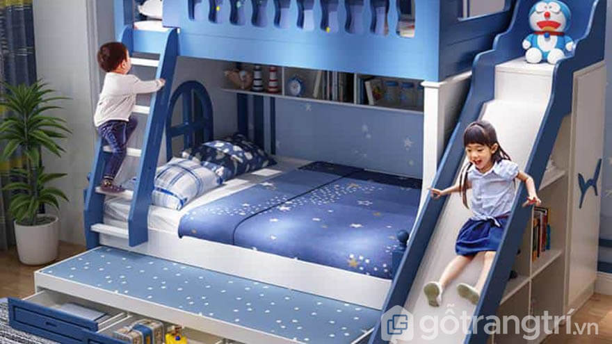 CÓ NÊN CHỌN GIƯỜNG TẦNG TRẺ EM CÓ CẦU TRƯỢT KHÔNG? — GỖ TRANG TRÍ GIƯỜNG TẦNG TRẺ EM CÓ CẦU TRƯỢT