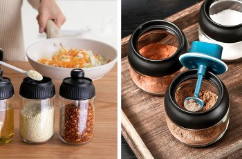 Hủ đựng gia vị có muống đẹp
