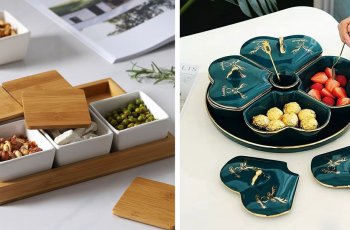 Khay đựng bánh kẹo Tết bằng sứ