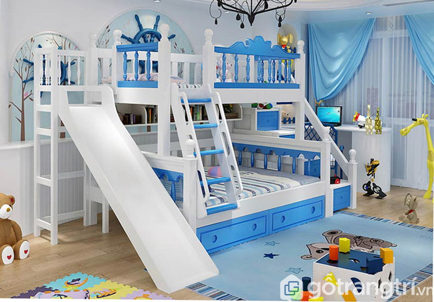 Giường tầng Doremon ngộ nghĩnh, vụi nhộn