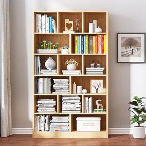 Giá để sách bằng gỗ gia đình thiết kế đơn giản