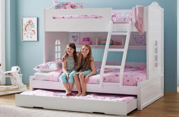Giường 2 tầng thấp bằng gỗ