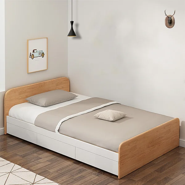 Giường ngủ nhỏ gọn bằng gỗ thiết kế tiện dụng GHS-9155 | Gỗ Trang Trí