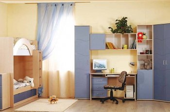 Bàn học liền tủ quần áo