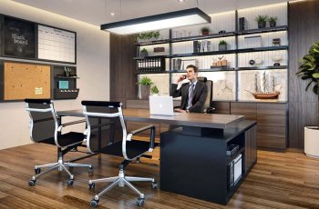 Thiết kế bàn làm việc giám đốc hiện đại