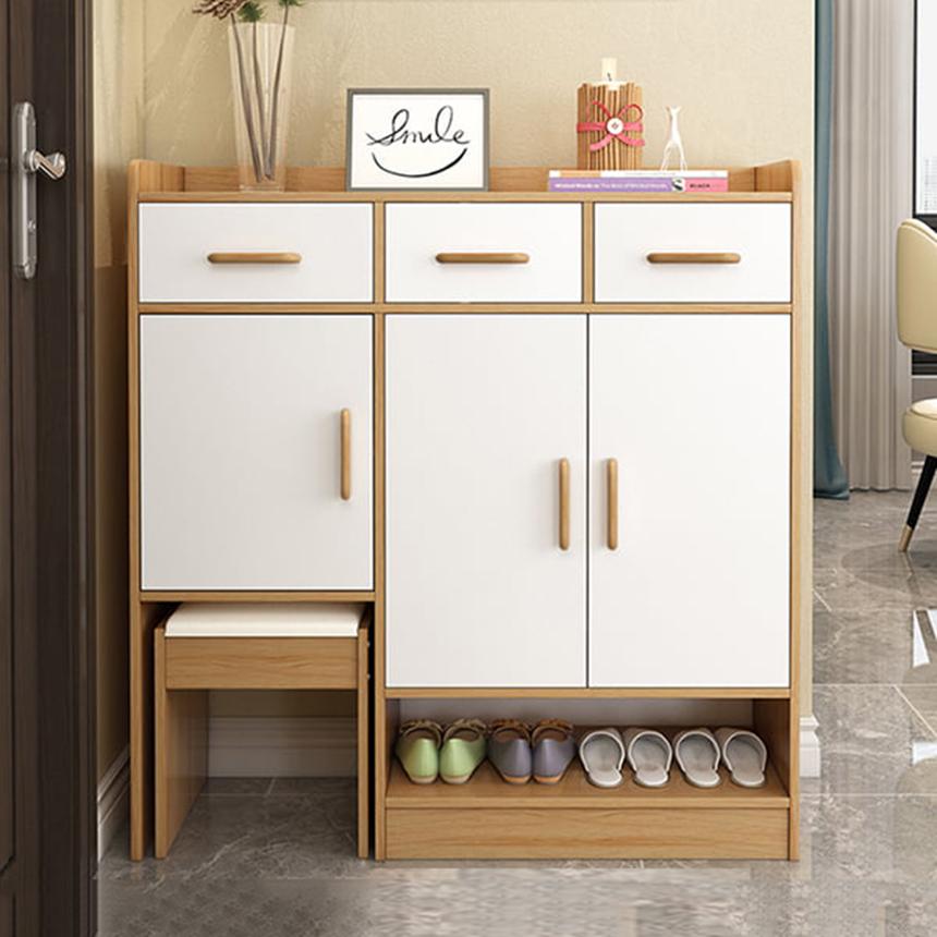 Tủ giày bằng gỗ MDF cốt lõi xanh cao cấp GHS-51454